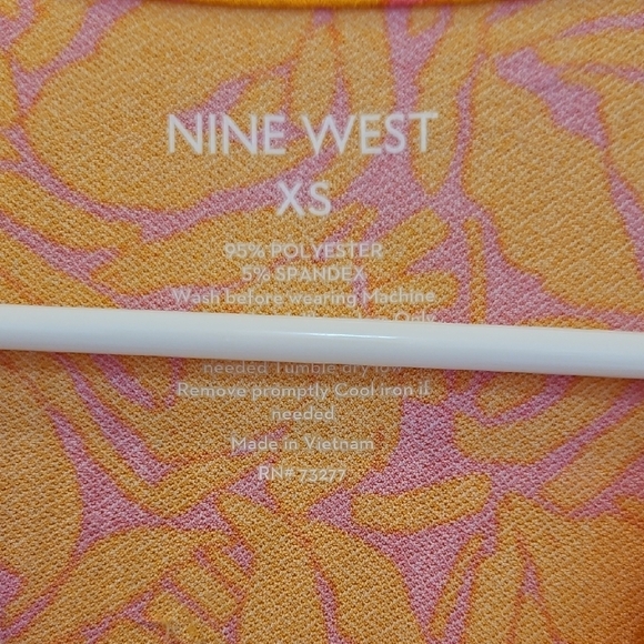 Nine West Dolman Sleeve Orange Mini Wrap Sundress Size XS NWT - Picture 4 of 7